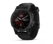 Garmin Fenix 5 Plus Sapphire Black with Black Leather Band