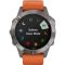 Garmin Fenix 6 Pro Sapphire Titanium with Ember Orange Band