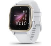 Garmin Venu Sq 2 Cream Gold Aluminum Bezel with White Case and Silicone Band (010-02701-01/11)