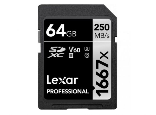 Lexar 64 GB SDXC UHS-II U3 V60 Professional 1667x LSD64GCB1667