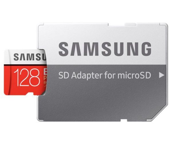 Samsung 128 GB microSDXC Class 10 UHS-I U3 EVO + SD Adapter MB-MP128GA