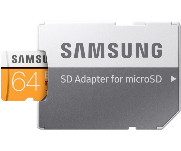 Samsung 64 GB microSDXC Class 10 UHS-I U3 EVO + SD Adapter MB-MP64GA