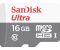SanDisk 16 GB microSDHC UHS-I Ultra + SD adapter SDSQUNS-016G-GN3MA