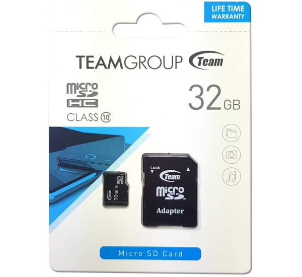 TEAM 32 GB microSDHC Class 10 + SD Adapter TUSDH32GCL1003