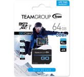 TEAM 64 GB microSDXC UHS-I U3 GO + SD Adapter TGUSDX64GU303